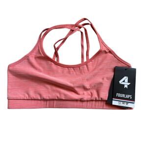FOURLAPS Vitality Sports Bra Blush Space Dye Women's Size Medium NWT Running Gym